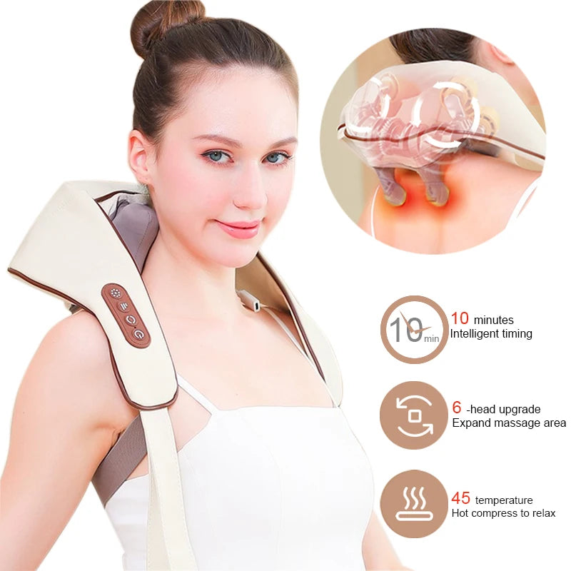 Relax Bliss Pro: Wireless Kneading Massage Pillow