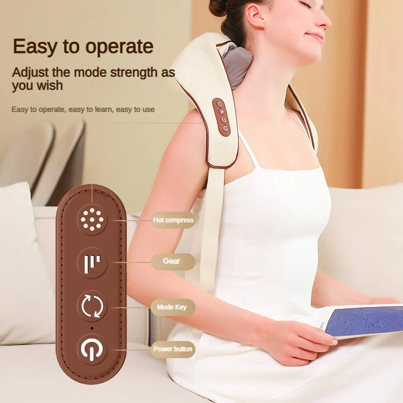Relax Bliss Pro: Wireless Kneading Massage Pillow